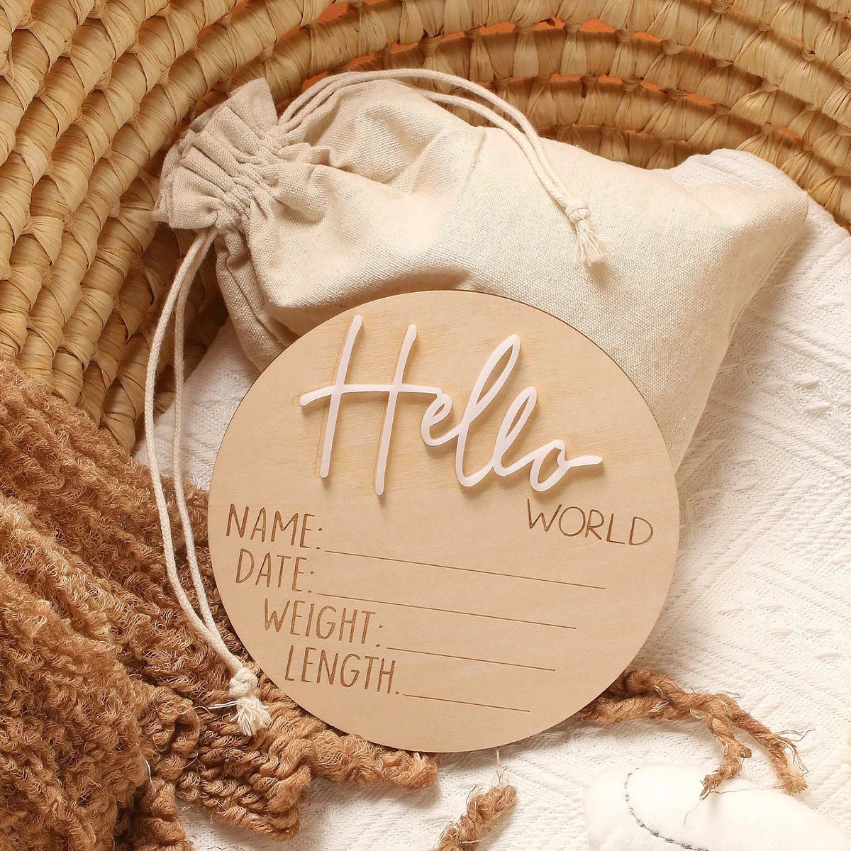 Baby Announcement Sign Gift Set