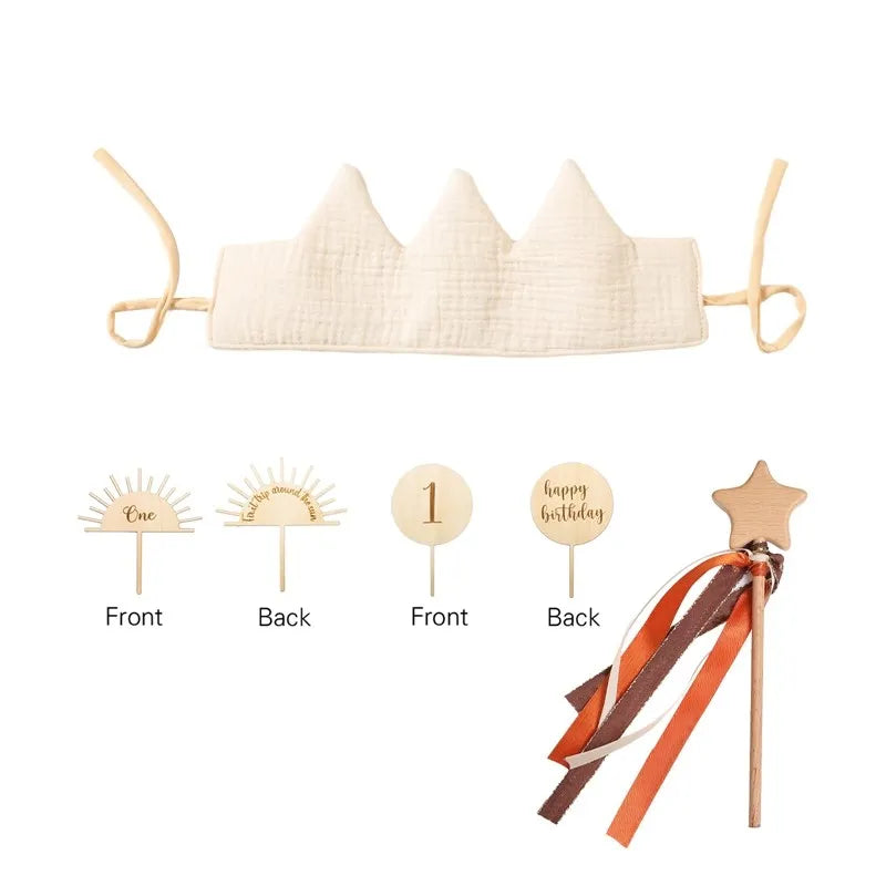 Birthday Crown Magic Wand Toy Banner
