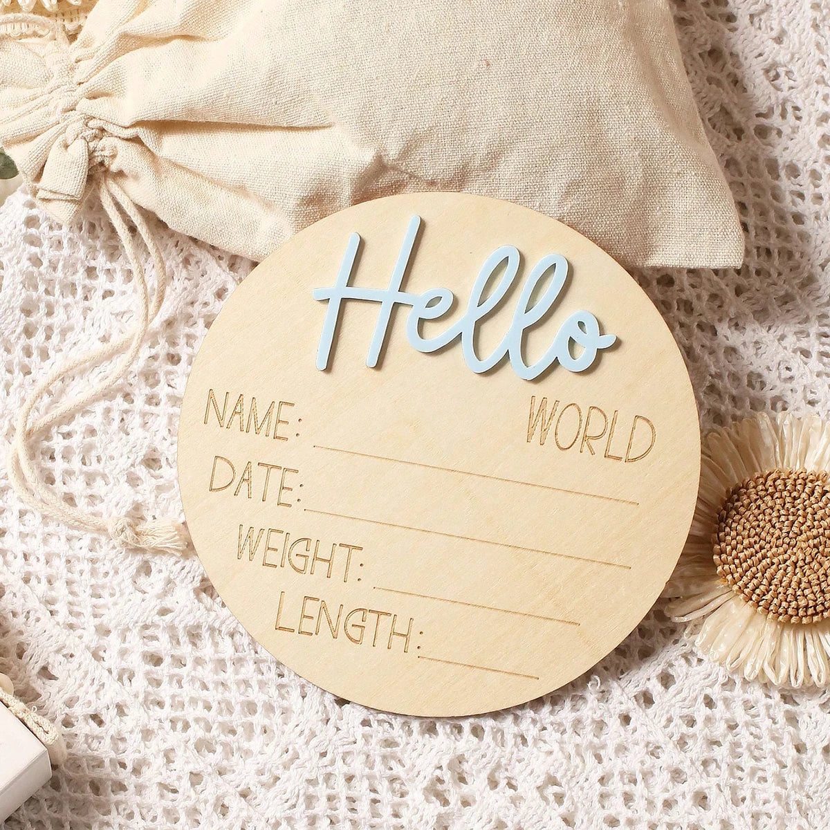 Baby Announcement Sign Gift Set