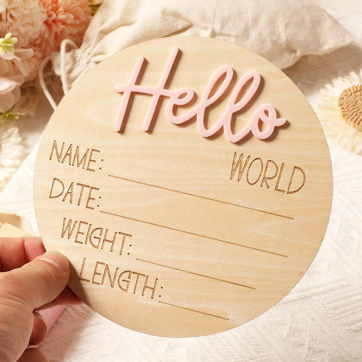 Baby Announcement Sign Gift Set