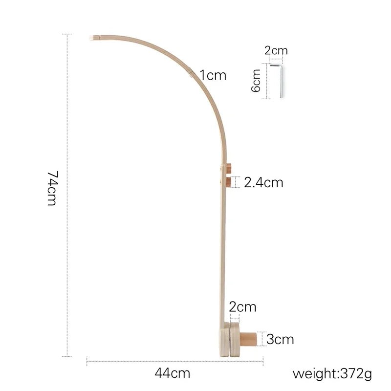 Wooden Mobile Bed Bell Crib Toy