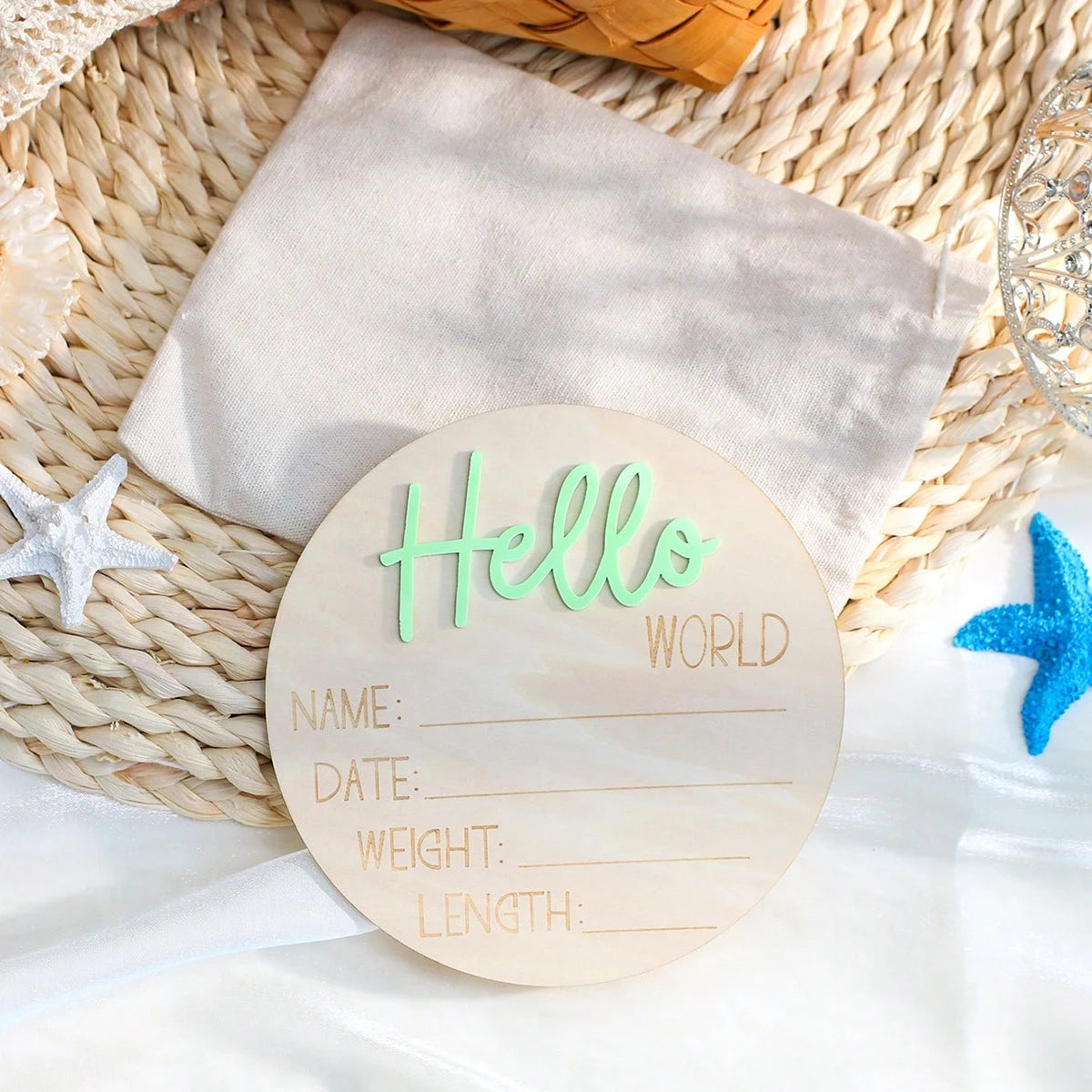 Baby Announcement Sign Gift Set