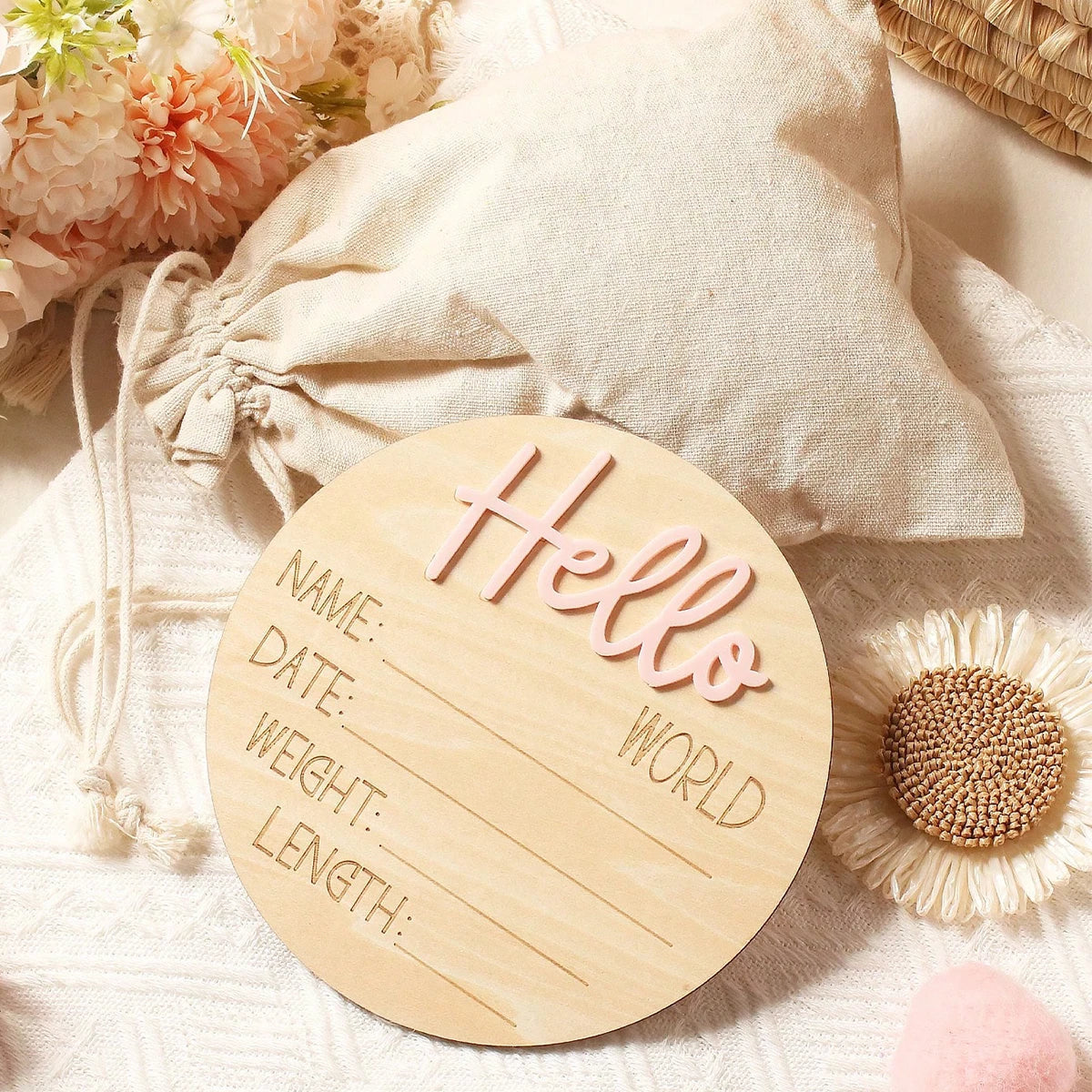 Baby Announcement Sign Gift Set