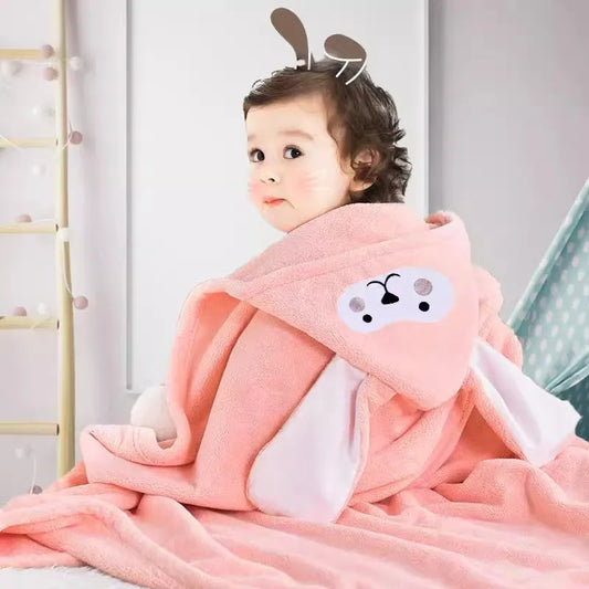 Coral Fleece Baby Bath Towel