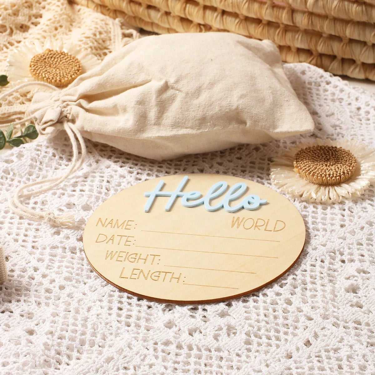 Baby Announcement Sign Gift Set