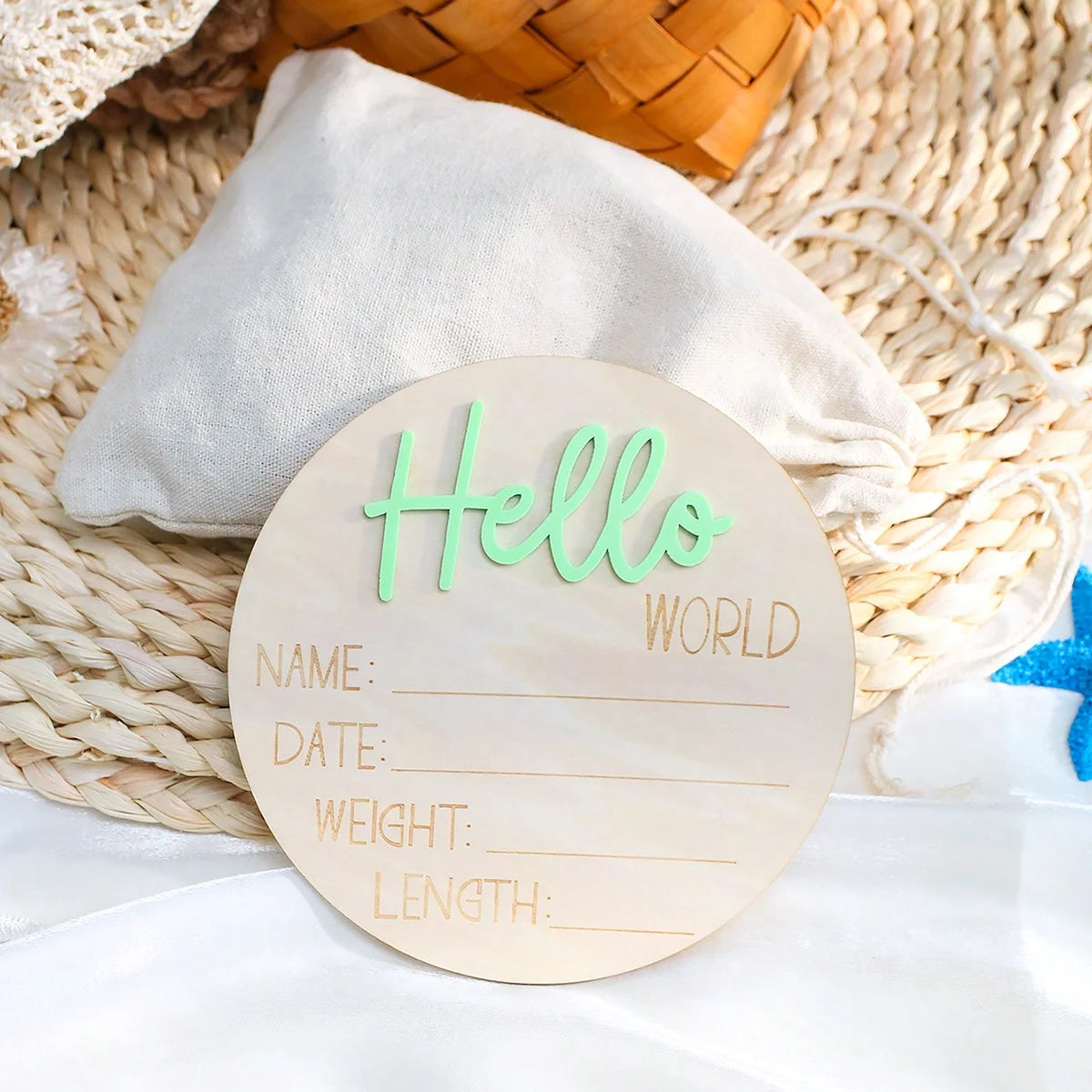 Baby Announcement Sign Gift Set