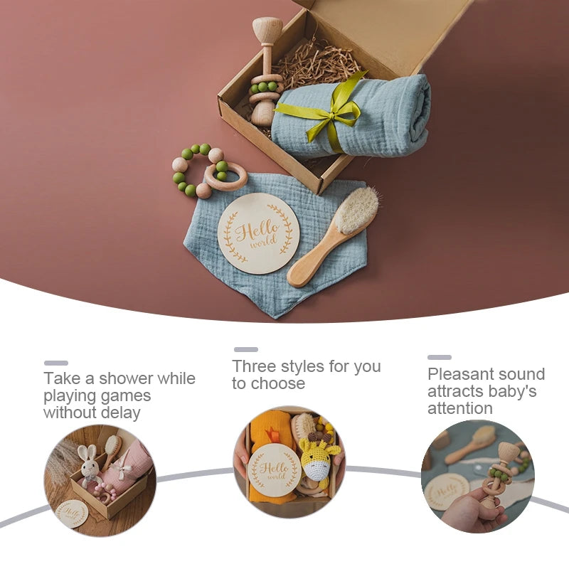 Baby Bath Rattle Bracelet Toys Set