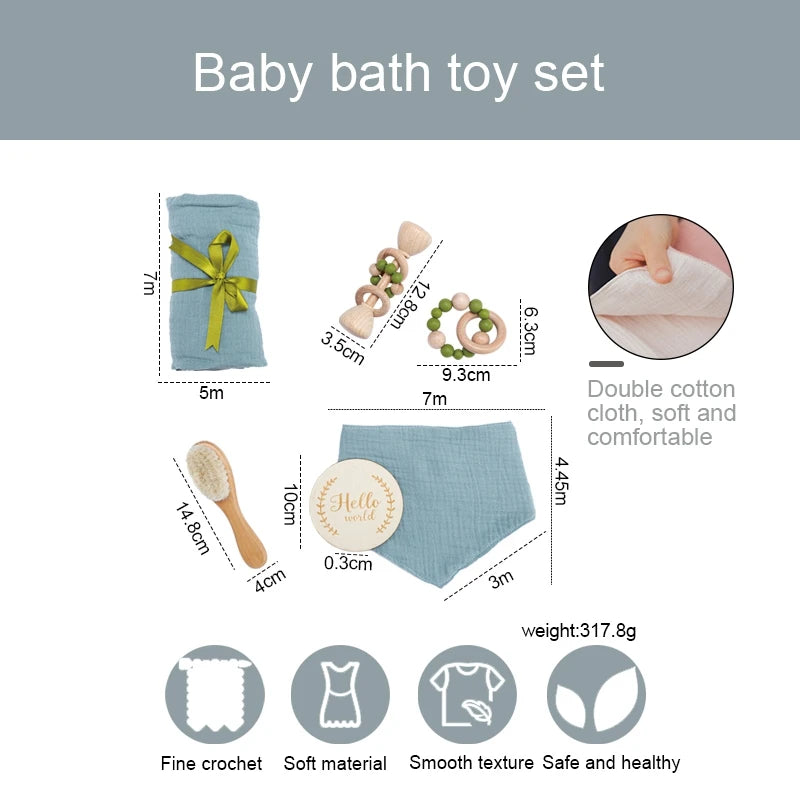 Baby Bath Rattle Bracelet Toys Set