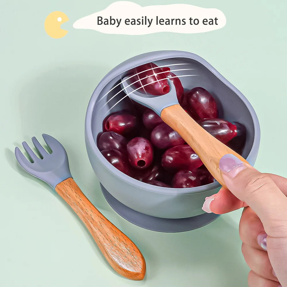 Meal Bowl Bib Fork Spoon Set