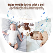 Baby Crib Wooden Bed Bell Rattle Toy