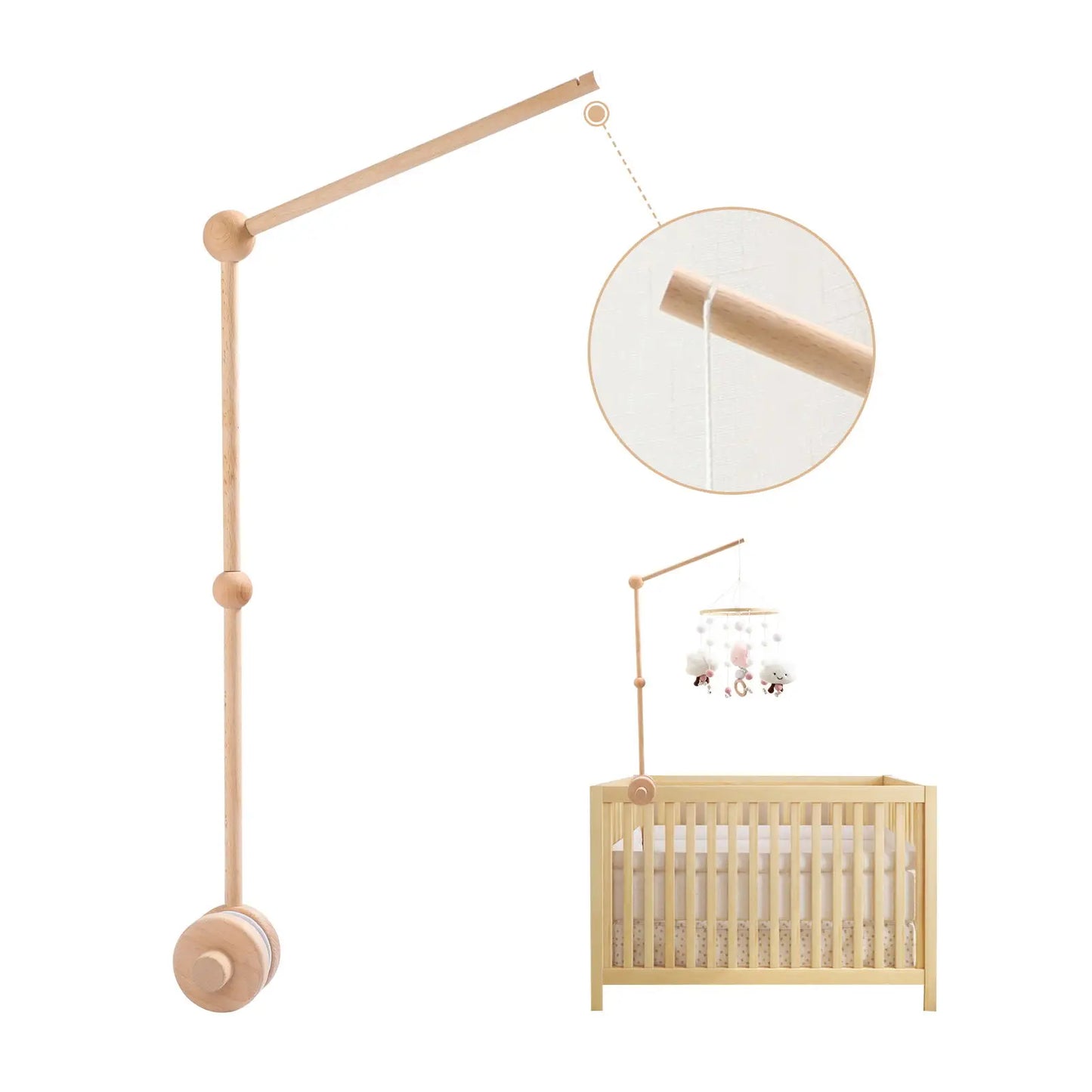 Wooden Mobile Bed Bell Crib Toy