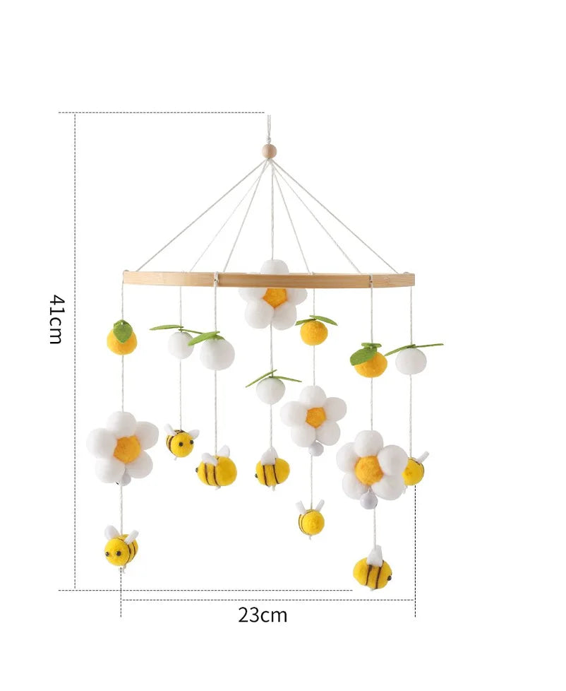 Wood Bed Bell Musical Rattles Toys