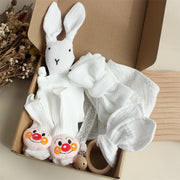 Cotton Comforter Bibs Socks Headband Set