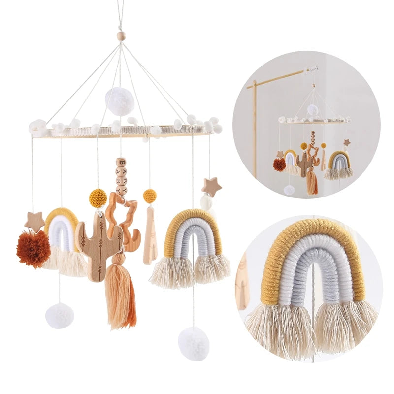 Wood Bed Bell Musical Rattles Toys