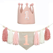 First Kids Boho Birthday Party Crown & Tassel