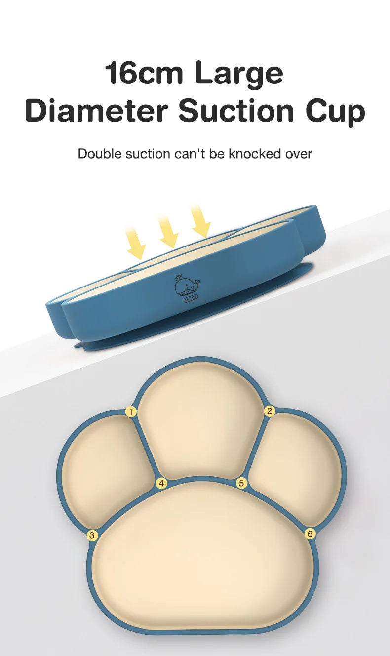 Baby Silicone Tableware Sucker Bowl Set