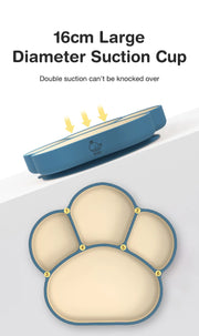 Baby Silicone Tableware Sucker Bowl Set