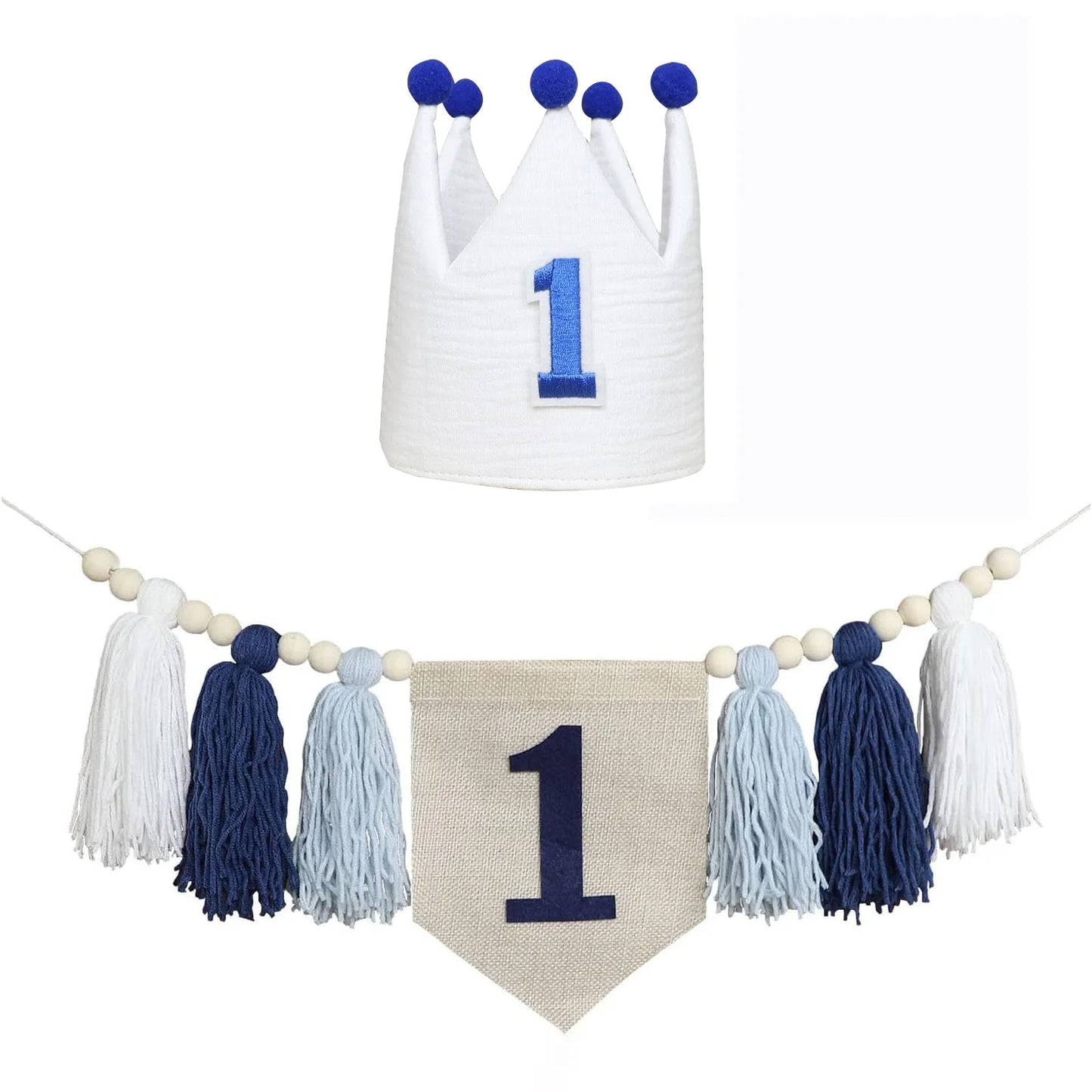 First Kids Boho Birthday Party Crown & Tassel