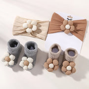 Flower Baby Headband Socks Set