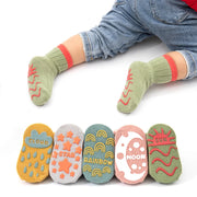 5pairs Casual Cute Knit Floor Socks