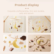 Baby Rattle Wooden Mobile Musical Bed Bell