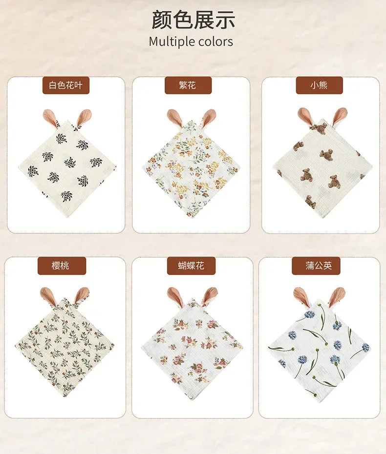 Cartoon Print Muslin Hand Face Towel