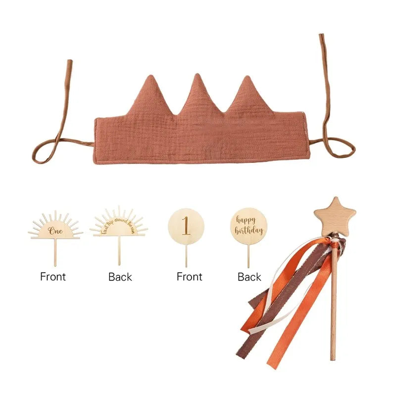 Birthday Crown Magic Wand Toy Banner