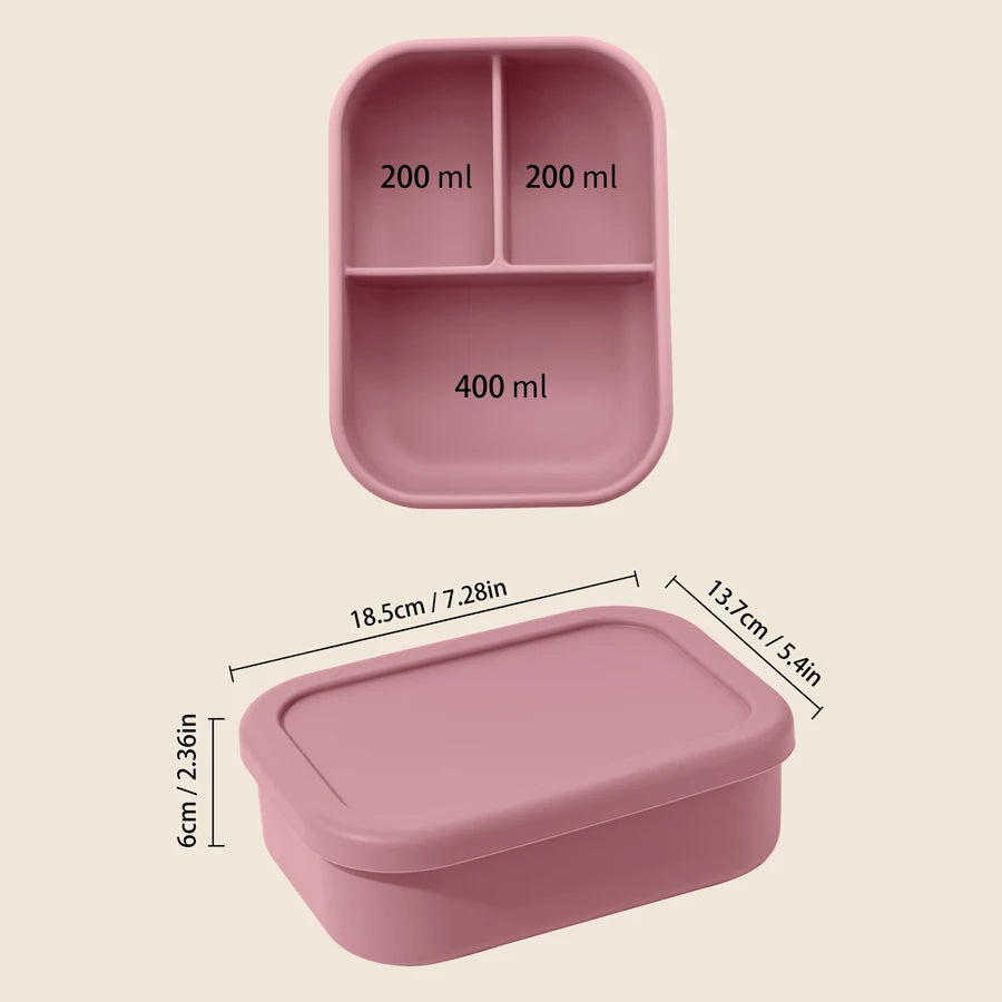 Lunch Box Three-Compartment Box