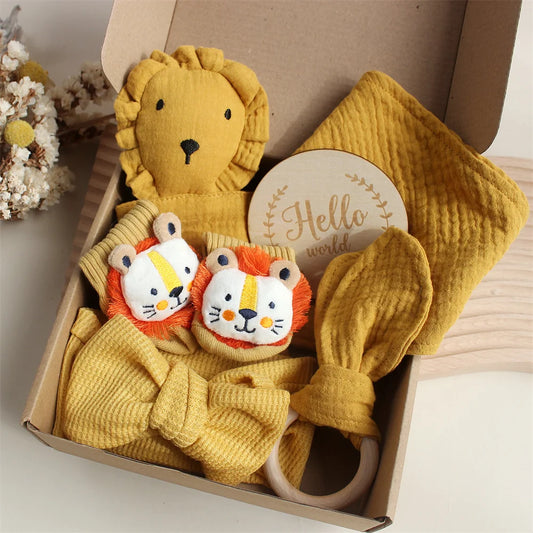 Cotton Comforter Bibs Socks Headband Set