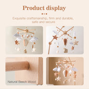 Baby Crib Wooden Bed Bell Rattle Toy