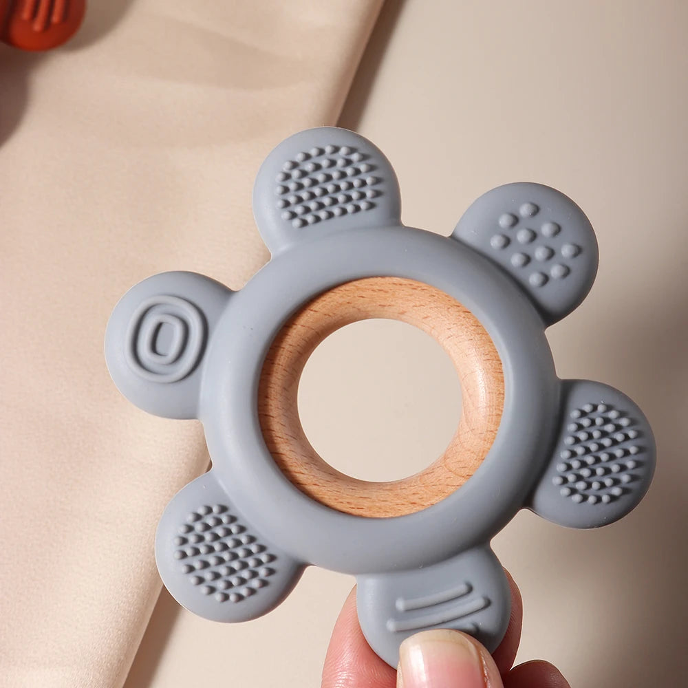 Wooden Teether Flower
