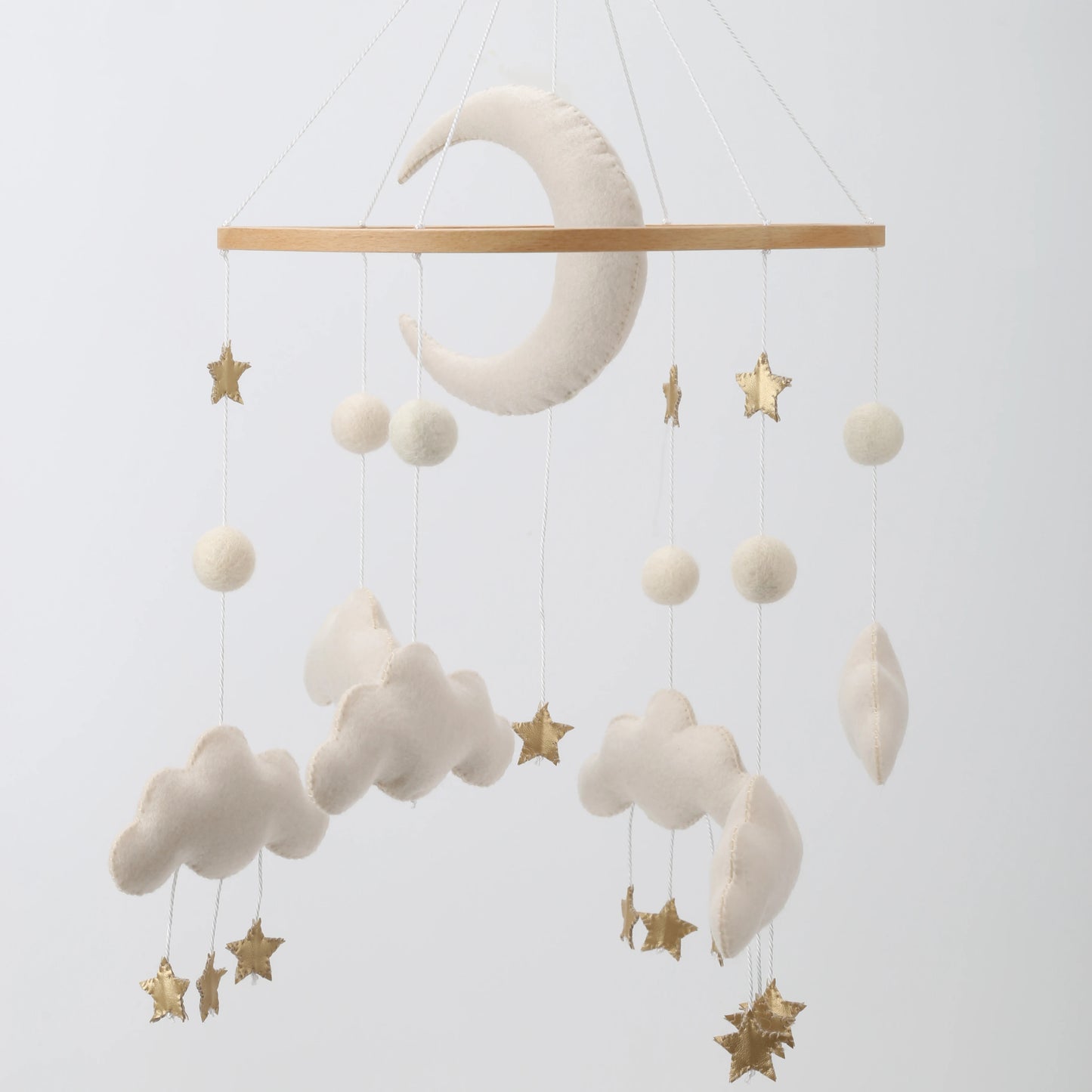 Moon and Clouds Cot Crib Toy