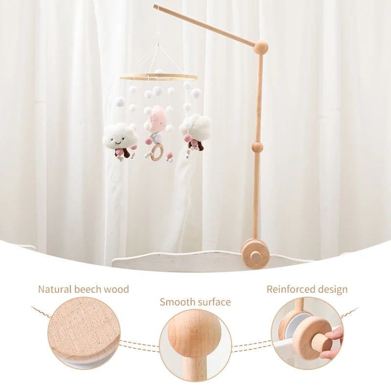 Wooden Mobile Bed Bell Crib Toy