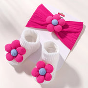 Flower Baby Headband Socks Set
