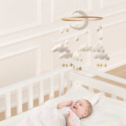 Moon and Clouds Cot Crib Toy