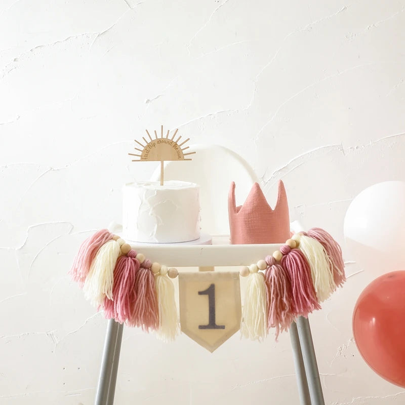 Baby Birthday Party Handmade Banner Tassel