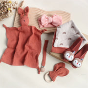 Cotton Comforter Bibs Socks Headband Set