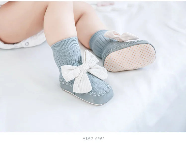 Baby Bow Middle Tube Shoes