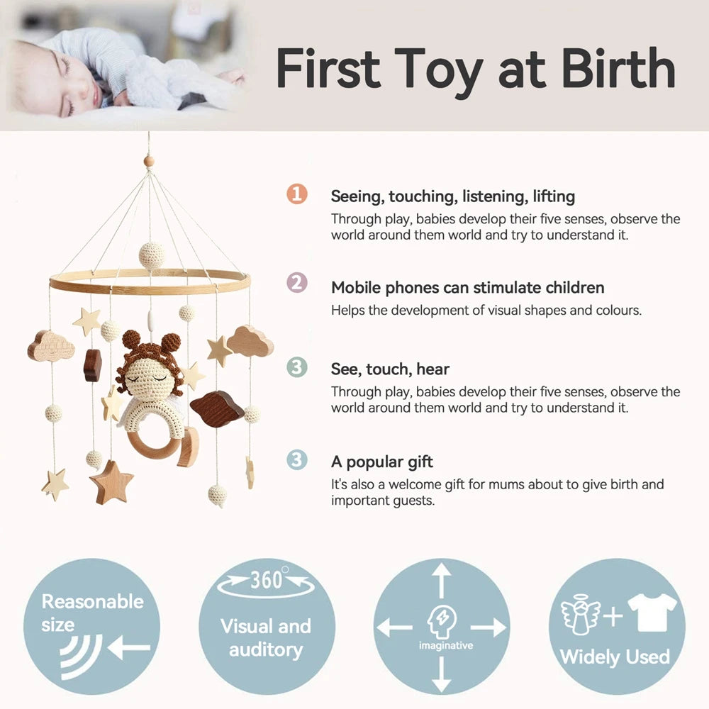 Newborn Angel Bed Bell Crib Toys