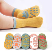 5pairs Casual Cute Knit Floor Socks