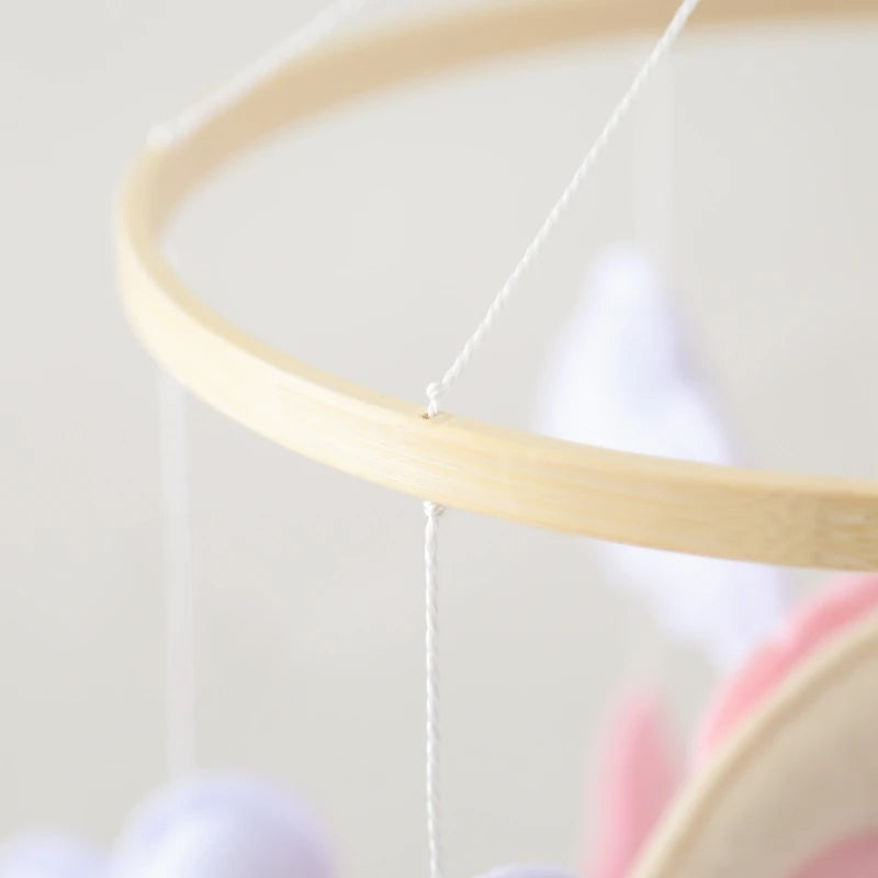 Wooden Bed Bell Baby Rattles Toy