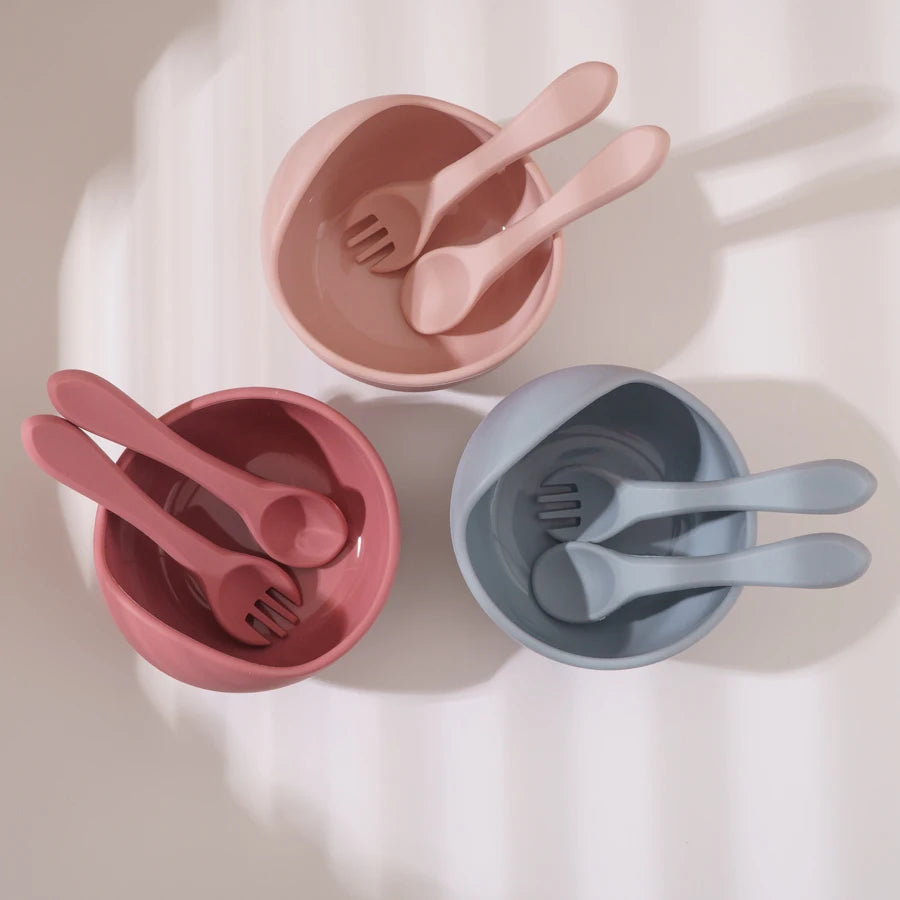 Baby Silicone Suction Feeding Bowls