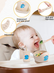 Meal Bowl Bib Fork Spoon Set