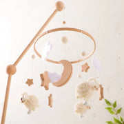 Baby Crib Wooden Bed Bell Rattle Toy