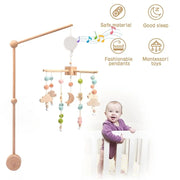 Baby Rattle Wooden Mobile Musical Bed Bell
