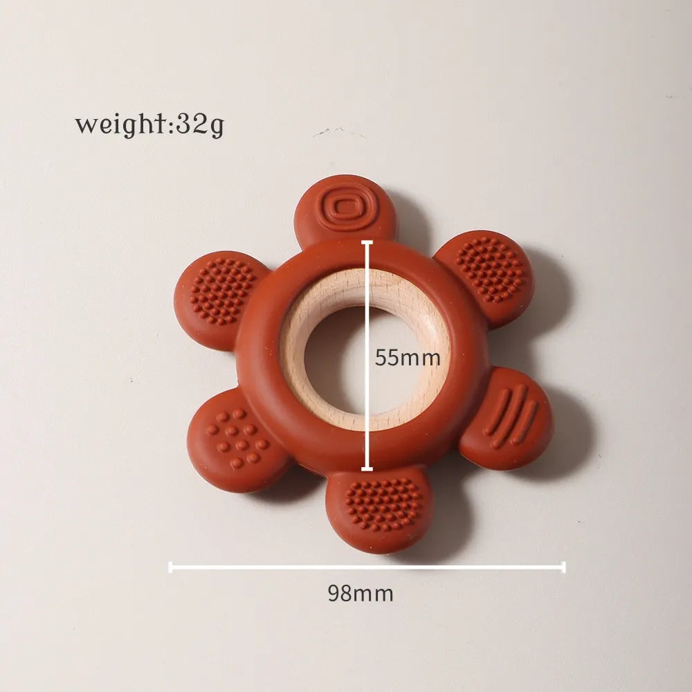 Wooden Teether Flower
