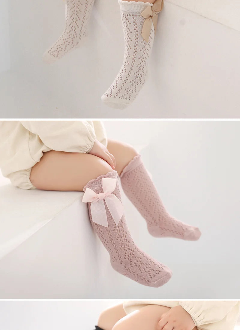 Summer Toddler Bow Long Sock
