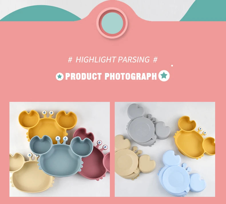 Silicone Dining Plate Suction Cartoon