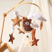 Baby Crib Wooden Bed Bell Rattle Toy