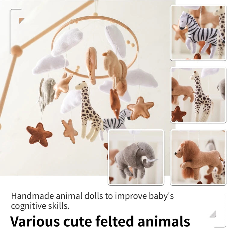 Wooden Mobile Bed Bell Crib Toy